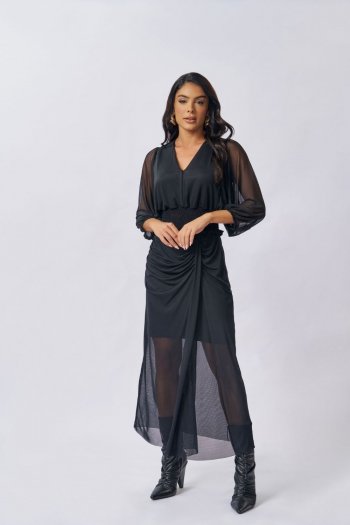 Blusa Manga 3/4 em Tule